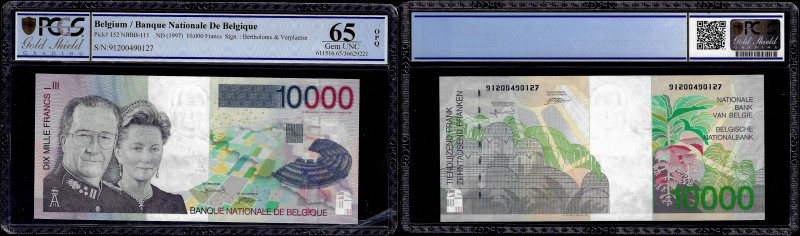 Belgium - Banque Nationale de Belgique, 10000 Francs ND (1997). Pick 152. PCGS 6...