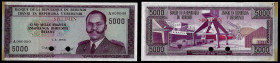 Burundi - Banque de la République, Color Trial 5000 Francs 01.04.1968. Pick 26ct. About Uncirculated.