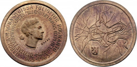 Luxembourg - Charlotte (1919-1964), Copper essai 250 Francs 1963 (Copper, 8.63 gr, 35 mm) Uncirculated.