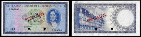 Luxembourg - Specimen 500 Francs ND (1961-1963). Pick 52As. Uncirculated.