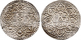 Nepal - Kingdom of Kathmandu - Jaya Prakash Malla (1750-1765), Mohar NS 873 (1753) (Silver, 5.51 gr, 28 mm) KM 261. About Uncirculated.