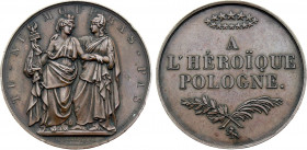 Poland - The November Uprising (Polish Revolution) (1831), Polish uprising against the Russian Imperial rule (1831) (Bronze, 60.68 gr, 51 mm) Very Fin...