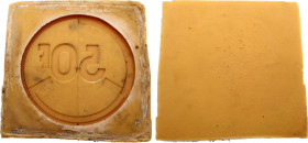 Belgium - Baudouin I (1951-1993), 50 Francs ND (1987) Reverse Negative Epoxy Mold from Jean-Paul Laenen (Epoxy, 1397 gr, 26 cm, 24 mm thick) cfr. KM 1...