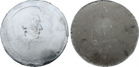 Belgium - Albert II (1993-2013), 250 Francs ND (1997) Obverse Negative Plaster Model from Gretha Jonker (Plaster, 1221 gr, 20 cm, 23 mm thick) cfr. KM...