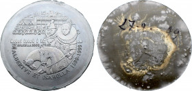 Belgium - Albert II (1993-2013), 500 Francs 1999 Reverse Negative Plaster Model from Willem Vis (Plaster, 1530 gr, 24.5 cm, 18 mm thick) cfr. KM 212

...