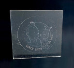 Belgium - Albert II (1993-2013), 10 Euro 2004 Obverse Plexiglas from Luc Luyckx (Plexiglas, 371 gr, 20 cm, 8 mm thick) cfr. KM 236

Original design en...