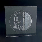 Belgium - Albert II (1993-2013), 10 Euro 2004 Reverse Plexiglas from Luc Luyckx (Plexiglas, 380 gr, 20 cm, 8 mm thick) cfr. KM 234

Original design en...