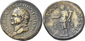 Vespasian (69 - 79): Æ-Sesterz, PAX AVGVST, 29,78 g, Kampmann 20.97, Cohen 140, sehr schön - vorzüglich.
 [differenzbesteuert]