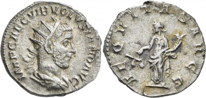 Volusianus (251 - 253): AR-Antoninian, AEQVITAS AVGG, 3,43 g, Kampmann 84.10, Co...