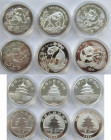 China - Volksrepublik: Kleines Lot mit 6 x 1 OZ China Silber Panda 1989, 1990, 1991, 1992, 1993 und 1994.
 [differenzbesteuert]
