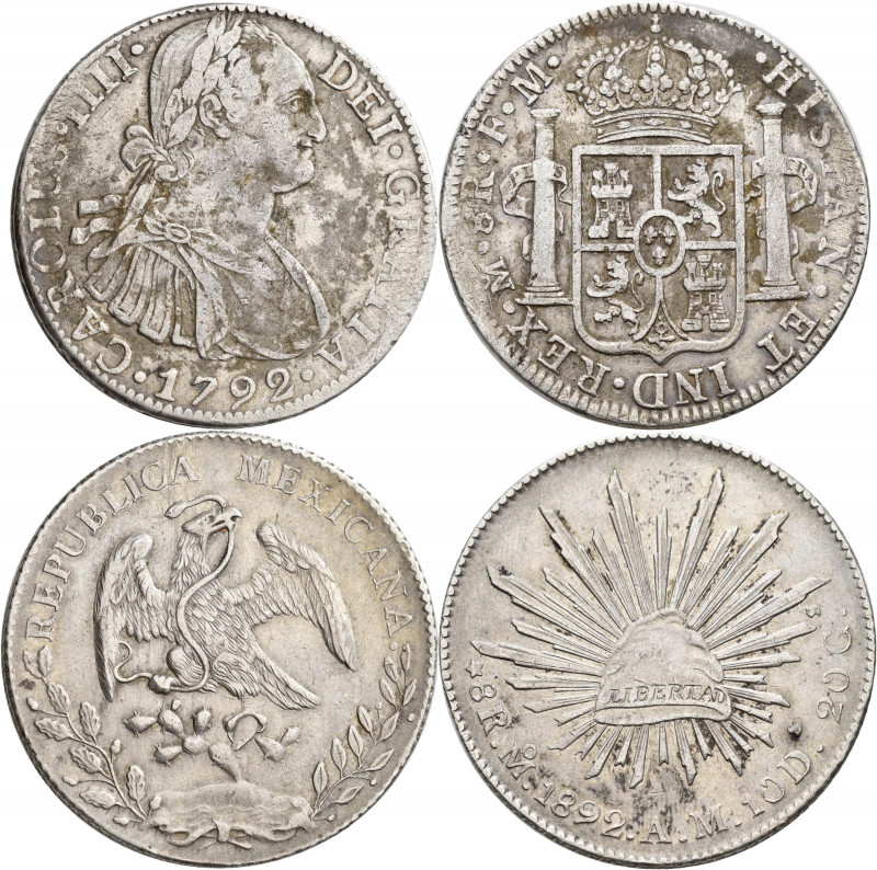Mexiko: Karl IV. (Carolus IIII.) 1788-1808: 8 Reales 1792, mint mark Mo, F.M. 26...