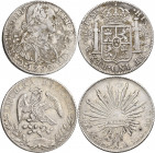 Mexiko: Karl IV. (Carolus IIII.) 1788-1808: 8 Reales 1792, mint mark Mo, F.M. 26,7 g. KM# 109. Dabei noch 8 Reales 1892 Mo AM (KM# 377.10), 26,99 g. S...