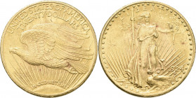 Vereinigte Staaten von Amerika: 20 Dollars 1924 (Double Eagle - Saint-Gaudens), KM# 131, Friedberg 185. 33,40 g, 900/1000 Gold. Kleine Randfehler, Kra...