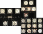 Alle Welt: Fabulous 12 / 15 Silver Collection: Eine edle Holzbox mit insgesamt 23 Silbermünzen 2009-2011 aus den genannten Kollektionen. Die meisten M...