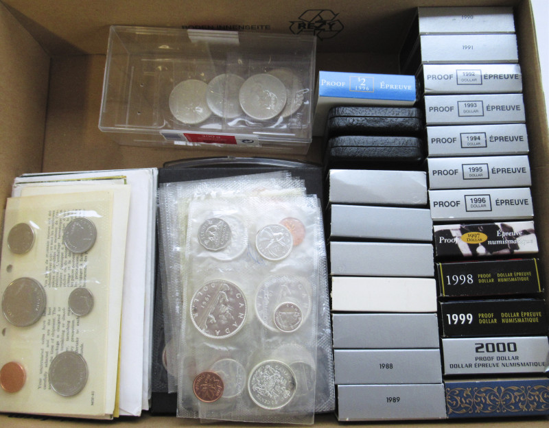 Kanada: Sammlung Kanadischer 1 Dollar Gedenkmünzen (22 Stück, ca. 1980 - 2002) i...