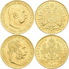 Österreich: Franz Joseph I. 1848-1916: 20 Kronen 1915 (NP), KM# 2818, Friedberg 509R. 6,78 g, 900/1000 Gold. Kleine Kratzer und Randfehler, sehr schön...