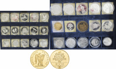 Frankreich: Sammlung die Gedenkmünzen von Frankreich. Dabei 100 FRF Münzen Albertville 1992, Doppelwährungsmünzen (ECU/FRF), 1 Franc Münzen, 10 Franc ...