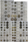 Frankreich: 2 Albenblätter mit diversen Münzen aus Frankreich mit Überseegebieten.
 [zzgl. 7 % Importspesen]