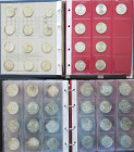 Österreich: Auf 2 Alben verteilte Sammlung an 25er (58), 50er (84), 100er (80) sowie 500 ATS Gedenkmünzen (2), viele Münzen mehrfach gesammelt.
 [dif...