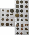 Russland: Kleines Lot mit 44 Kupfer Münzen aus Russland, überwiegend aus dem Zarenreich, dabei auch einige großformatige Kopeken. Die Münzen wurden ni...