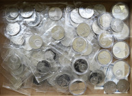 Sowjetunion: Kleine Sammlung an Gedenkrubel, dabei über 60 CuNi Gedenkmünzen 1 - 5 Rubel sowie 4 Si-Münzen zu 3 Rubel. Die CuNi Münzen überwiegend noc...