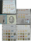 Euromünzen: Kleinstaaten Lot San Marino / Vatikan / Monako: Ein Album mit Umlaufmünzen der Kleinstaaten. Teilweise aus KMS entnommen. Dabei Monaco 200...