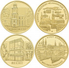 Deutschland: 20 x 100 Euro Goldmünzen der BRD 2002-2021. Angefangen mit 2002 Währungsunion (J. 493), über die komplette Weltkulturerbe Serie sowie die...