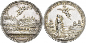 Altdeutschland und RDR bis 1800: Brandenburg-Preußen, Friedrich II. 1740-1786: Silbermedaille 1779, Stempel von Oexlein, auf den Frieden von Teschen, ...