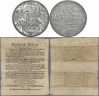 Altdeutschland und RDR bis 1800: Sachsen: Gedächtnis-Medaille 1772, von J.C. Reich, auf die Hungersnot 4. Viertel 1772, ”EIN WUNDERVOLLES JAHR”. Vier ...