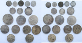 Altdeutschland und RDR 1800 - 1871: Nettes Lot mit 17 alten Münzen, angefangen mit 3 Groschen 1542 von Albert, über Kreuzer und Gulden bis zum Taler, ...