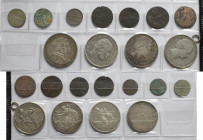 Altdeutschland und RDR 1800 - 1871: Kleines Lot mit 4 Taler und 7 Kleinmünzen.
 [differenzbesteuert]