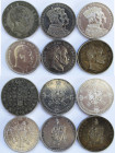 Preußen: Kleines Lot 6 Münzen, dabei: 1 x Taler 1834 (AKS 17), 2 x Krönungstaler 1861 (AKS 116), 1 x Taler1869 (AKS 99), 2 x Siegestaler 1871 (AKS 118...
