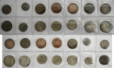 Württemberg: Kleines Lot mit 14 Kleinmünzen von ¼ Kreuzer bis 6 Kreuzer cca. 1800-1872. Um sehr schön, zaponiert.
 [differenzbesteuert]