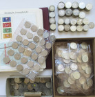 Bundesrepublik Deutschland 1948-2001: Eine Schachtel mit 10 DM Gedenkmünzen zur Olympiade in München, überwiegend in der höchsten Qualität polierte Pl...
