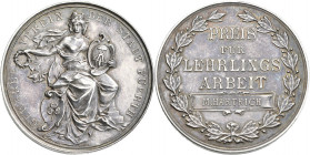 Medaillen Deutschland - Geographisch: Fürth: Silbermedaille o. J. (um 1900), von Lauer, Preismedaille des Gewerbevereins der Stadt Fürth, für Lehrling...