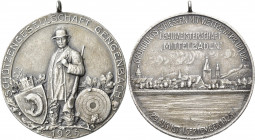 Medaillen Deutschland - Geographisch: Gengenbach: Silbermedaille 1925, Gründungsschiessen und 1. Gaumeisterschaft Mittelbaden, mit Feingehaltspunze ”9...