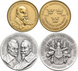 Medaillen Deutschland - Geographisch: Nürnberg: Lot 4 Medaillen, 3 x 1932, auf die 300-Jahrfeier anlässlich des Aufenthalts Gustav Adolfs in Nürnberg,...