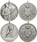 Medaillen Deutschland - Geographisch: Schramberg: Lot 2 Stück, Silbermedaille 1913, geprägt bei Mayer & Wilhelm, Einweihung des Schiesshauses der Schü...