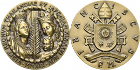 Medaillen - Religion: Bronzemedaille von D. Longo auf die Apostolische Reise von Papst Franiskus nach Thailand und Japan 19. - 26. November 2019. 70,4...