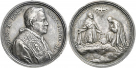 Medaillen - Religion: Kirchenstaat, Pius X. 1903-1914: Silbermedaille 1904 (AN II), von Bianchi, auf die Heiligsprechung von Alexander Sauli (1534-159...