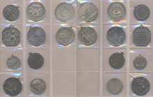 Medaillen: Lot 10 Schützenmedaillen in Silber und Bronze, Baldingen 1913, Giessen 1929, Göppingen 1921, Hechingen 1922, Karlsruhe o.J., München 1920, ...
