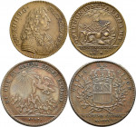 Medaillen: Lot 4 Stück, Frankreich Jeton 1674 und 1772, , Harz Rechenpfennig 1775 und Rechenpfennig o. J., sehr schön, sehr schön-vorzüglich.
 [diffe...