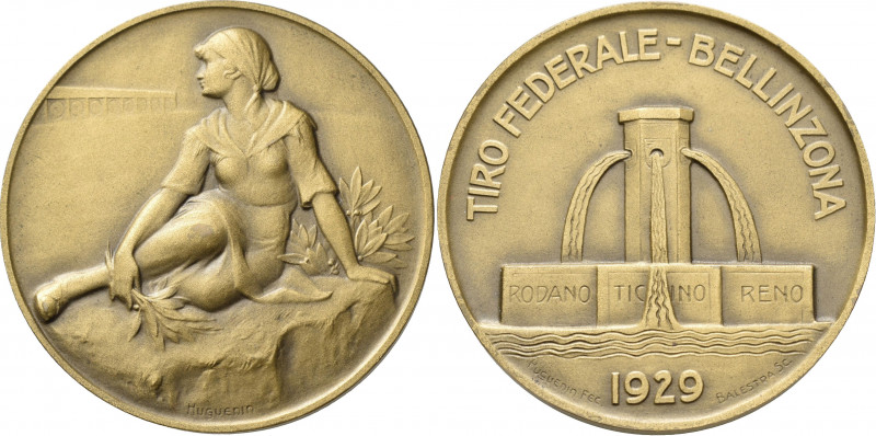 Medaillen alle Welt: Schweiz, Bellinzona: Bronzemedaille 1929 von Agostina Bales...