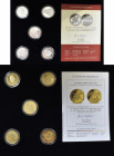 Medaillen Deutschland: Die ersten 5 in Gold und Silber: Eine edle Holzkassette mit Original-Repliken aus echtem Gold (585/1000) sowie eine weitere Kas...