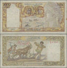 Algeria: Banque de l'Algérie et de la Tunisie 1000 Francs 1955, P.107b, still nice with a number of pinholes at left, tiny rusty spots and some folds,...
