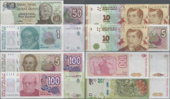 Argentina: Banco Central de la República Argentina, lot with 12 Replacement banknotes, all with Prefix ”R”, comprising 50 Pesos Argentinos ND(1983-84)...
