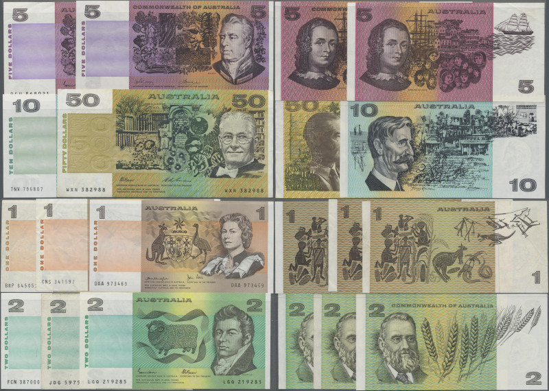 Australia: Reserve Bank of Australia, lot with 10 banknotes 1972-1994, including...