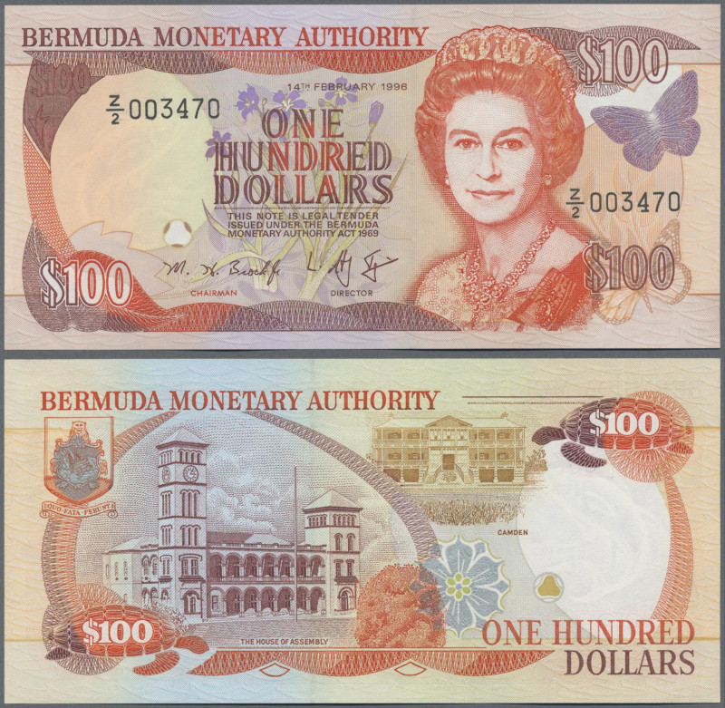 Bermuda: Bermuda Monetary Authority 100 Dollars 14th February 1996 REPLACEMENT b...