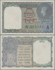 Burma: Government of India 1 Rupee 1940 (1947) with overprint ”BURMA CURRENCY BOARD” on India #25, P.30 with soft bend at lower left and right, otherw...