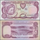 Cyprus: 5 Pounds 1990, P.54a in UNC condition.
 [differenzbesteuert]